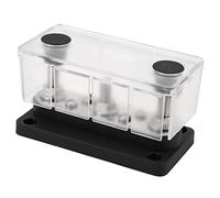 Yctze Blocco di Distribuzione dell'alimentazione con Prigionieri Terminali M8 e Viti M4 per Auto, Camion, e Barche 12-48 V, 150 A Installazione Semplice e (BLACK)