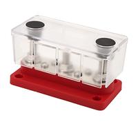 Yctze Blocco di Distribuzione dell'alimentazione con Prigionieri Terminali M8 e Viti M4 per Auto, Camion, e Barche 12-48 V, 150 A Installazione Semplice e (rosso)