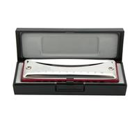 Yctze Blu in Acciaio Inossidabile Armonica 10 Buchi Chiave di EB per Principianti e Professionisti, Portatile e con Design Ergonomico (rosso)