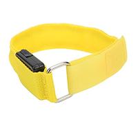 Yctze Bracciale con Luce LED Riflettente con Cinghie - Doppie Strisce Luminose per Corsa Notturna, Ciclismo e Camminata - Alimentato a Batteria, Comodo da Indossare (Yellow)