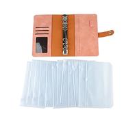 Yctze Budget con Tasche Multiple e Anelli in Acciaio Inossidabile, Portfolio in Pelle PU per Ufficio, Scuola e Lavoro - 12 Borse con Cerniera Incluse Fatture, Documenti e Piccoli Oggetti (PINK)