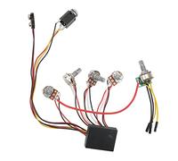 Yctze Cablaggio di Amplificazione a 3 Stadi, Kit di Cablaggio del Circuito per Chitarra Elettrica con Design Intelligente a Doppio Potenziometro, Ideale per gli Hobbisti del Basso