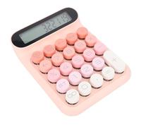 Yctze Calcolatore 'interruttore Meccanico con Display LCD - 24 Chiavi Office e Calcolatrice con Funzione di Sonno Automatico (PINK)