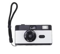 Yctze Camera da 35 Mm per Pellicola da 35 Mm 28mm F/8 Fotocamera retrò Riutilizzabile con Flash 27 Film di Colore per Studenti Regali di Compleanno per Adulti (bianco e)