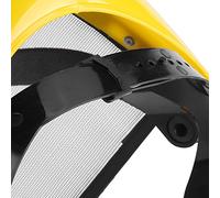Yctze Casco di Sicurezza con Visiera a Rete | Vestibilità comoda, Archetto regolabile, Materiale resistente, Protezione integrale per il viso, Uso forestale