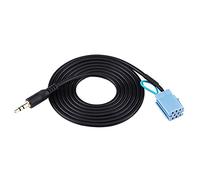 Yctze Cavo Aux per auto, adattatore per cavo AUDIo AUX automatico in plastica nera 3,5 mm per Smart 450