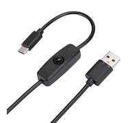 Yctze Cavo USB 3PCS 5V3A USB Tipo C A USB A 2.0 Maschio Cavo Tipo C Interfaccia Adattatore di Alimentazione Cavo di Alimentazione con Interruttore Filo di Rame per 4B 2 Tipo di Cavo