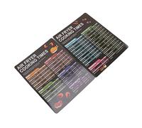 Yctze Cheat Sheet Magnetico da 20x16 Cm - Tempi di Cottura e Riferimento per la Temperatura per le Friggitrici - Grafico a Lettura Facile per Cibi Comuni