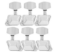 Yctze Chiave di Sintonizzazione delle Stringhe Premium per Chitarra Semicita - 3 a Sinistra, 3 Parti di Strumenti Musicali a Destra, Facili () (SILVER)