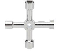 Yctze Chiave Multiuso - Valvole Multifunzionali 4 in 1 per Armadietti degli Attrezzi, Contatori dell'acqua, Porte di Ascensori e Altro in Lega di Zinco - Design Comodo, Durevole e Compatto con