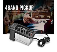 Yctze Chitarra con Pickup EQ Preamplificatore a 4 Bande - Amplificatore con Uscita da 6,5 mm, Sintonizzatore Digitale, Controllo del Volume e Vano Batteria - Accessori Essenziali per Chitarra