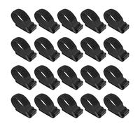 Yctze Cinghietta Porta Cravatta Riutilizzabile per Canna da Pesca da 20 Pezzi con Gancio e Chiusura per l'organizzazione e il Trasporto dell'attrezzatura