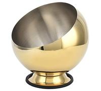 Yctze Ciotola per Condimento in Acciaio Inossidabile, Ciotola per Buffet a Bocca Obliqua, con Superficie Lucidata a Specchio con Acciaio Inossidabile 304 e Silicone, Colore Oro, Ideale per e