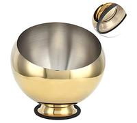 Yctze Ciotola per Condimento in Acciaio Inossidabile, Ciotola per Buffet a Bocca Obliqua, con Superficie Lucidata a Specchio con Acciaio Inossidabile 304 e Silicone, Colore Oro, Ideale per e