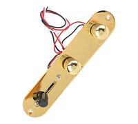 Yctze Circuito Precarato con Piastra di Controllo per Chitarra Placcata con Manopole e Interruttori per una Facile Installazione e un Aggiornamento Elegante (GOLD)