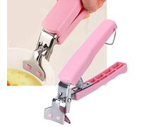 Yctze Clamp/Holder Anti -calda in Acciaio Inossidabile - Pinza a Ciotola Multifunzionale per Sollevamento Sicuro di Pentole, Padelle e Piatti Utensile da Leggera (K1050#A rosa)