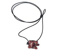 Yctze Collana con Ciondolo Intagliato a Mano in Pietra Semi-pietra per la Guarigione e la Meditazione - Gioielli con Occhi Gialli (Occhio di tigre rosso)