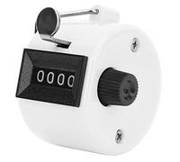 Yctze Contatore Berm - Strumento con Manopola in Plastica a 4 Cifre con Gancio, Dispositivo di Conteggio Portatile Sport, Statistiche dei Dati, Partecipazione a Conferenze e Monitoraggio del (White)