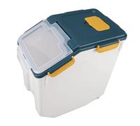 Yctze Contenitore di Stoccaggio del Riso Ermetico, Cestino per Cereali Multifunzionale per Farina e Cibi Asciutti nel Lago Blu Profondo (33.1lb 9,1 x 14 x 7,3 x 14.4in)
