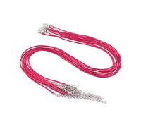 Yctze Cordoncino per Collana Cerato da 200 Pezzi con Chiusura a Moschettone - Collana di Corda Versatile per Creazione di Gioielli, Pendenti, Bracciali e Cavigliere Perfetti (Rosa rossa)