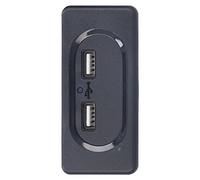 Yctze Design del Circuito Intelligente Ad Alta velocità a Doppia Porta per Auto USB per con Indicatore LED Blu per Dispositivi Mobili