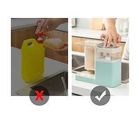 Yctze Distributore di Sapone per Piatti Automatici di Grande capacità con Porta Spugna e Gancio di Asciugamano-operazione con una Mano Senza Sforzo (GREEN)