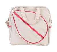 Yctze Elegante Borsa a Tracolla da Badminton con Grande capacità, Tessuto, Tasca per Zona Umida e Opzioni di Trasporto Versatili - Design Rosato (WHITE)
