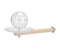 Yctze Giocattolo per Uccelli Domestici per Foraggiamento e Asta da Addestramento - Pappagalli Intelligenti Resistenti Ai Morsi e Combinazione di Legno, attività di Foraggiamento Ideale, Piatto di