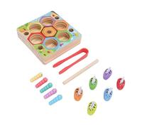 Yctze Gioco di Abbinamento Colori di Api in Legno per Bambini | Coordinazione Occhio-Mano Educativa Precoce e Giocattolo con Ape in Legno Pregiato, Gioco di Abbinamento delle Api, Giocattolo di