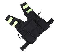 Yctze Imbracatura Pettorale Gialla Riflettente con Tasca Frontale UV-5R/82/9R/XR - Custodia per il Trasporto di Talkie, Polizia Ideale, Edilizia, Pattuglia Sciistica e Soccorso Alpino