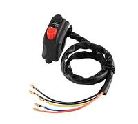 Yctze Interruttore Montaggio Manubrio Moto, Nero, 7/8inch, Pulsante, On-off-on