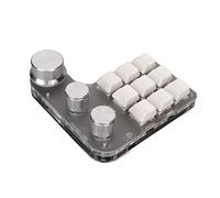 Yctze KeyPad Personalizzato con 9 Tasti e 3 Manopole, Tastiera Macro Retroilluminata RGB Programmabile per Giochi e Design (WHITE)