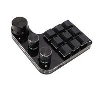 Yctze Keypone Programmabile a 9 Tasti con Retroilluminazione RGB e Manopole per Giochi, Office, Controllo Multimediale - Plug and Play Design