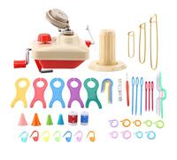 Yctze Kit Avvolgitore per Lana per Maglieria - Facile da Usare con Contatore di Perni Avvolgitore, Misuratore di Pollici e Strumenti di Tessitura Essenziali per il Lavoro a Maglia Fai-da-te