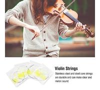 Yctze Kit di Accessori per Violino da 4 in- Corde in Acciaio Inossidabile, Gomma, Ponte in Legno di Acero e Stoffa per i Musicisti
