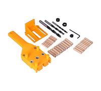 Yctze Kit di Maschere per Tasselli Portatili - Punzone per Lavorazione del Legno Arancione in ABS Ad Alto Impatto con Regolazione e Design Autocentrante