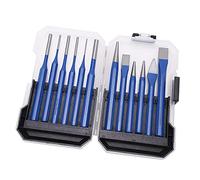 Yctze Kit Punzone Scalpello da 12 pezzi: Strumenti per Incisione Versatili con Manico Blu per la Lavorazione del Legno, della Lavorazione dei Metalli e Altro Ancora