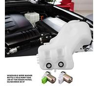Yctze Kit vaso serbatoio pompa a 2 fori tergicristallo per Nissan Patrol GQ Maverick 88-97 per pompa lavavetri patrol Tergicristallo Bottiglia Rondella Parabrezza Pompa Lavatrice Serbatoio Bottiglia R
