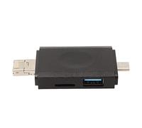 Yctze Lettore di Schede USB C da 3 Pollici con OTG, Plug and Play, Involucro in ABS Ad Alta velocità, Supporto per Doppia Scheda di Memoria per PC, Telefono, Tablet