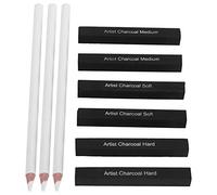 Yctze Matite a Carboncino Professionali Set da Disegno Matite a Carboncino Bianco Disegno Al Carbone Schizzo Accessori per Pittura per Schizzi a Arte, Artigianato e Cucito/pittura,