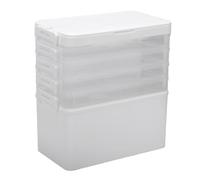 Yctze Medication Storage Box with Lid, 5 Tier Organization (Five Layers) | PP per uso alimentare, maniglia portatile, resistente alla polvere, conservazione ordinata degli oggetti