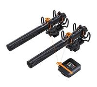 Yctze Microfono a Doppio Canale VM40 con Registrazione a 48kHz/32 Bit, Microfono con Fotocamera Wireless per, Registrazione Integrata 32G, Microfono Super Cardioide per Video PC (VM40 COMBO)