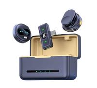Yctze Microfono Lavalier Professionale con Clip Wireless, Microfono a Bavero con Trasmissione a Lungo Raggio 2.4G 50M ENC, Cancellazione del Rumore, qualità CD, Clip Posteriore Magnetica (Tipo-C)