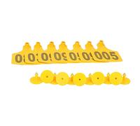Yctze Orecchio di Bovino Verde da 100 Pezzi con Numeri 001-100 Facile Identificazione degli Animali da Fattoria e Gestione del Bestiame (YELLOW)