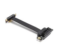 Yctze PCI-E 1X Cavo di Prolunga Adattatore di Rete Doppio a 90° con Indicazione LED, Gen3 8 Gbps, Riser PCI Express Multiporta, Cavo di Prolunga PCIE a USB