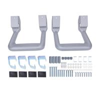 Yctze Pedane Laterali Auto, Barre Sottoporta con Gradini Laterali, Alluminio Argento Battistrada capacità 350 Lb con Staffe di Montaggio for Camion e SUV