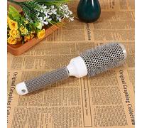 Yctze Pettine Rotonda in Ferro Ceramica Yctze - Pennello Rotondo da Barbiere da 25 Mm per Arricciacai, Impugnatura Non Slittata, Denti in Nylon Flessibile, Comoda Conservazione Cava (45#)