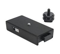 Yctze Piastra Batteria Professionale Serie NPF - Adattatore di Alimentazione per Batteria in Plastica per Fotocamera con 2 Uscite da 7,4 V, Blocco, Design Antiscivolo, Installazione Semplice,