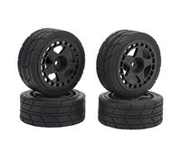 Yctze Pneumatici per Auto RC Ad Alte Prestazioni con Alette nel, Gomma e Plastica, Ideali per la Corsa in Piano /10 (BLACK)