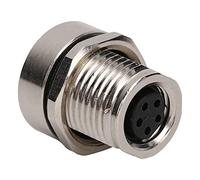 Yctze Presa per Montaggio a Pannello M8FS5 Connettore IP67 a 5 Pin con Alloggiamento in Ottone Placcato connettività Affidabile